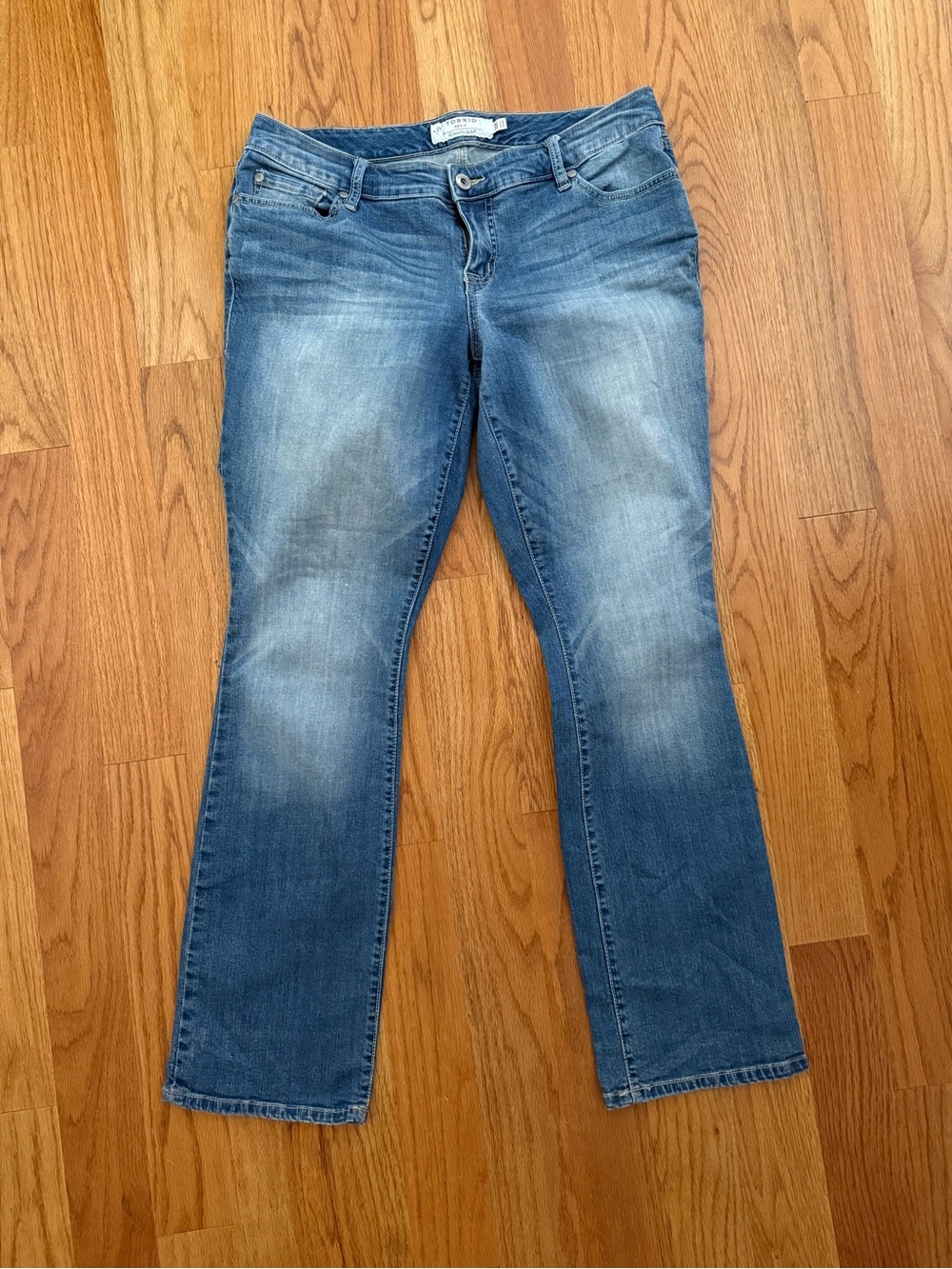 Torrid Blue Faded Boot-Cut Jeans 10R